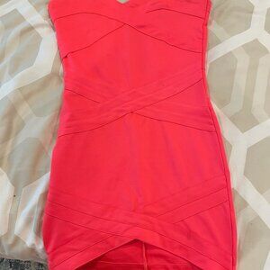 Pink Bodycon strapless dress